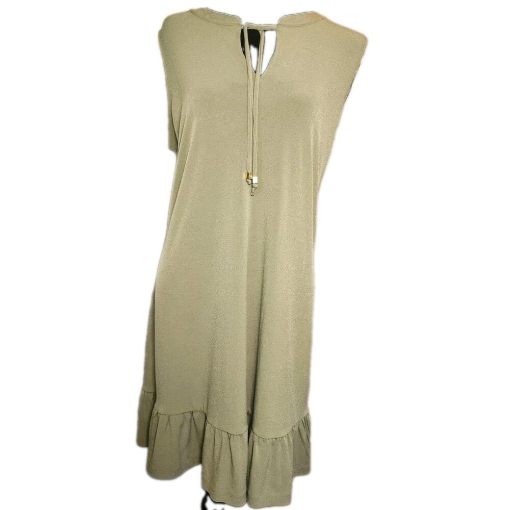 Michael Kors Tunic Dress Olive Green Earthy Relaxed Bohemian Vibe Indy Lagenlook